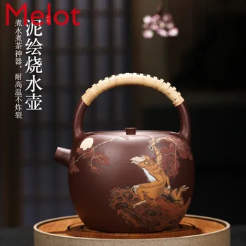 Moon Preserve One's Health Directly Fire Boiling Teapot High Temperature Resistance No Burst Dark-red Enameled Pottery Teapot
Moon Preserve One's Health Directly Fire Boiling Teapot High Temperature Resistance No Burst Dark-red Enameled Pottery Teapot