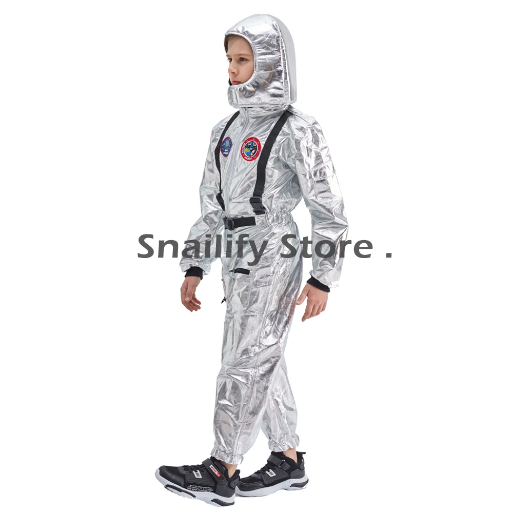 Комбинезон SNAILIFY для мальчиков серебристый костюм астронавта косплея на Хэллоуин