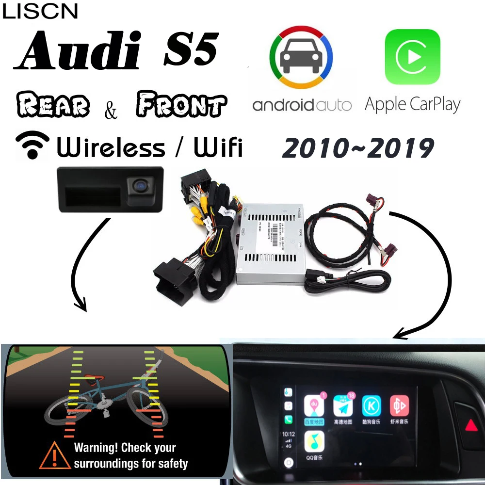 For Audi S5 2010~2019 Wireless Carplay box Backup Rear Front camera Decoding box Android Auto Display Improve navigation decoder
For Audi S5 2010~2019 Wireless Carplay box Backup Rear Front camera Decoding box Android Auto Display Improve navigation decoder