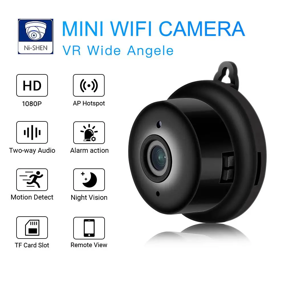 Mini Wifi Camera Smart Auto IR-Cut Night Vision HD Video Motion Sensor Secret Micro Cam IP P2P Security Home Surveillance Webcam
Mini Wifi Camera Smart Auto IR-Cut Night Vision HD Video Motion Sensor Secret Micro Cam IP P2P Security Home Surveillance Webcam