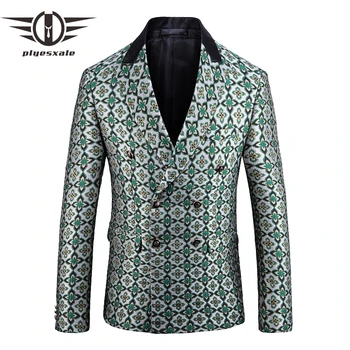 Floral Jacquard Blazer Men New Arrival Double Breasted Blazer For Men 5XL High Quality Mens Prom Party Blazers Stage Wear Q753
Floral Jacquard Blazer Men New Arrival Double Breasted Blazer For Men 5XL High Quality Mens Prom Party Blazers Stage Wear Q753