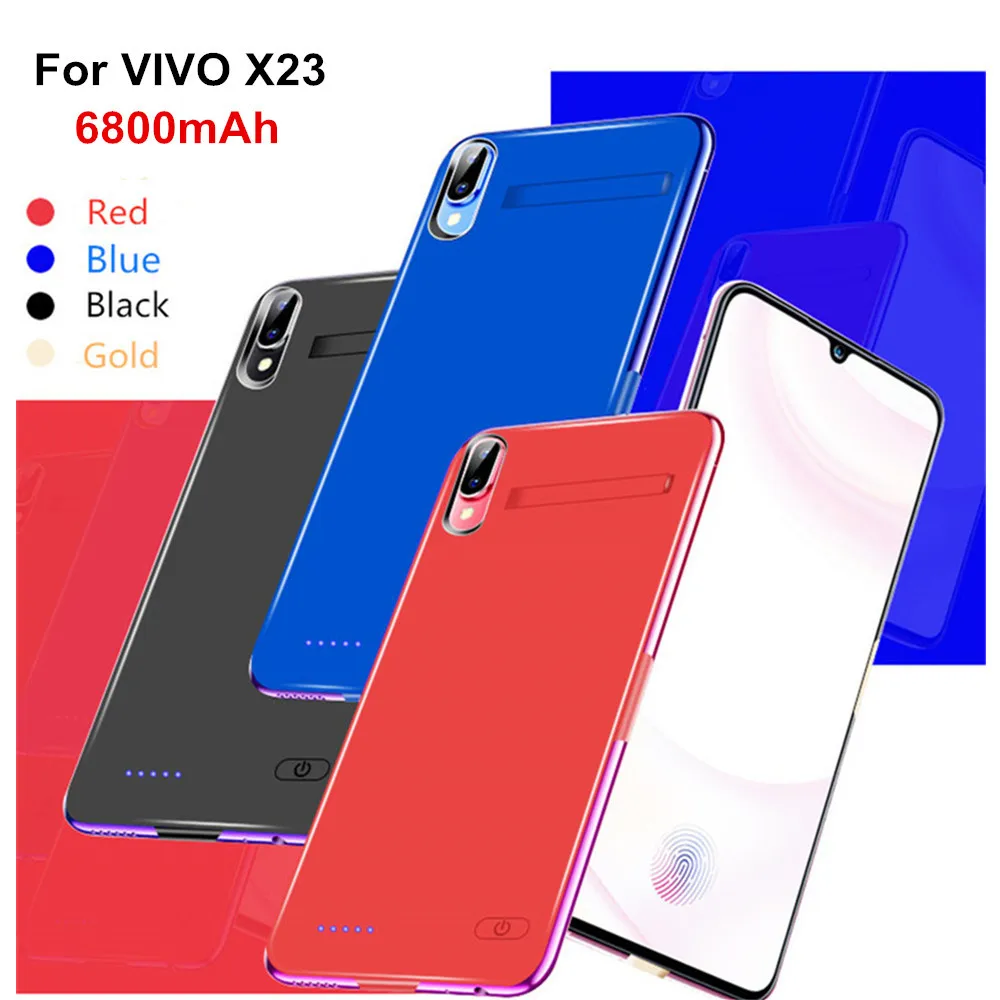 6800 мАч Расширенный телефон Батарея Мощность ЧЕХОЛ ДЛЯ VIVO X23 резервный Задний