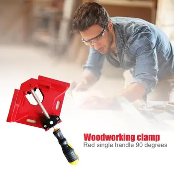 Red Aluminum Single Handle 90 Degree Angle Clamp Frame Clip for Woodworking
Red Aluminum Single Handle 90 Degree Angle Clamp Frame Clip for Woodworking