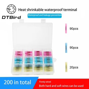 200PCS Waterproof Heat Shrink Butt Crimp Terminals Insulated Electrical Wire Cable Connectors Kit With Box Environmentally
200PCS Waterproof Heat Shrink Butt Crimp Terminals Insulated Electrical Wire Cable Connectors Kit With Box Environmentally