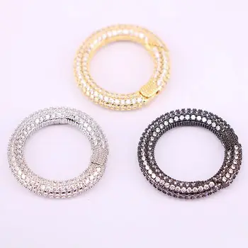 5PCS, Crystal Zirconia Round Buckle Clasp, Clear CZ Micro Pave Interlocking Clasp, Jewelry Findings
5PCS, Crystal Zirconia Round Buckle Clasp, Clear CZ Micro Pave Interlocking Clasp, Jewelry Findings