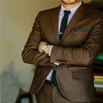 Brown HerringBone Tweed Suit Men Classic Men Suit Groom Wedding Suits For Men Formal Ternos Tweed Jacket Men 2 Piece Jacket+Pant
Brown HerringBone Tweed Suit Men Classic Men Suit Groom Wedding Suits For Men Formal Ternos Tweed Jacket Men 2 Piece Jacket+Pant