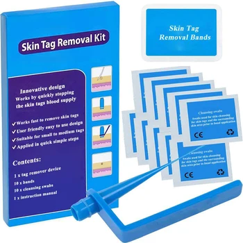 For Small To Medium Face Care Blue Tool Corn With Cleansing Swabs Mole Wart Home Use Micro Band Non Toxic Skin Tag Removal Kit
For Small To Medium Face Care Blue Tool Corn With Cleansing Swabs Mole Wart Home Use Micro Band Non Toxic Skin Tag Removal Kit