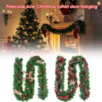 2.7m Christmas winter pine garland, with cone door hanging vine, used for window decoration props garland ribbon butterfly resul
2.7m Christmas winter pine garland, with cone door hanging vine, used for window decoration props garland ribbon butterfly resul