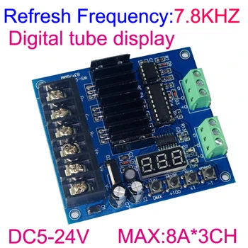 3-channel DMX512 Decoder Board, High-frequency Maximum 8A Per Channel 3-channel DMX Controller with Digital Display
3-channel DMX512 Decoder Board, High-frequency Maximum 8A Per Channel 3-channel DMX Controller with Digital Display