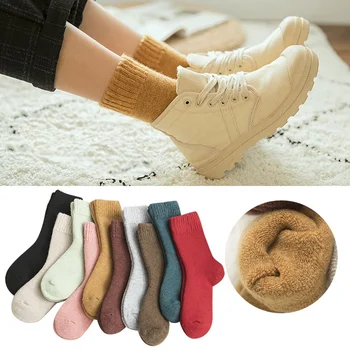 Wool Socks Woman Solid Color Easy Matching Fashion Tide Candy Color Wool Thickening Warmth Cute Funny women Socks Winter Thermal
Wool Socks Woman Solid Color Easy Matching Fashion Tide Candy Color Wool Thickening Warmth Cute Funny women Socks Winter Thermal