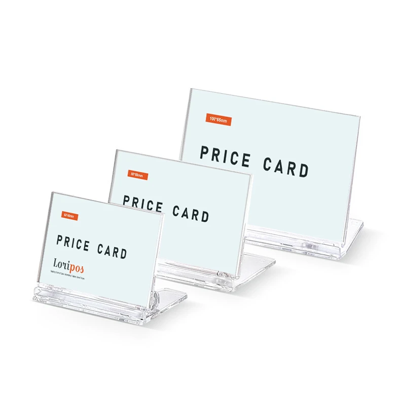PS Card Label Holder Clear L-shape Desk Sign Holder Restaurant Menu Price Display Frame
PS Card Label Holder Clear L-shape Desk Sign Holder Restaurant Menu Price Display Frame