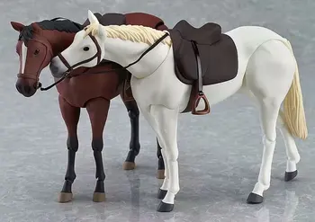 

15cm Simulation Animal Movable Horses Action Figure Toys Figma 246 Model Decoration Toys For Children Two Colors
