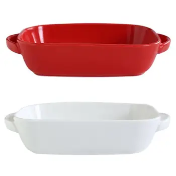 2pcs Oval Ceramic Binaural Baking Tray Household Soup Plate Cheesecake Plate
2pcs Oval Ceramic Binaural Baking Tray Household Soup Plate Cheesecake Plate