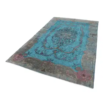 198x313 Cm Turquoise Handmade Over Dyed Rug-6x10 Ft 
198x313 Cm Turquoise Handmade Over Dyed Rug-6x10 Ft