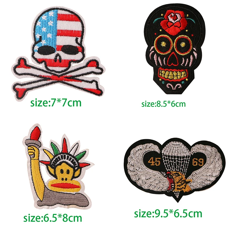 2Pcs Cartoon Decorative Statue of Liberty, skull icon Embroidered Applique Patches For DIY Iron on Badges Stickers on a backpack
2Pcs Cartoon Decorative Statue of Liberty, skull icon Embroidered Applique Patches For DIY Iron on Badges Stickers on a backpack