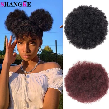 SHANGKE High Puff Short Afro Hair Kinky Curly Pelo Ponytail Drawstring Chignon Clip In Synthetic Kinky Curly Postiche Hair Bun
SHANGKE High Puff Short Afro Hair Kinky Curly Pelo Ponytail Drawstring Chignon Clip In Synthetic Kinky Curly Postiche Hair Bun