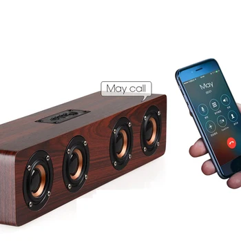 W8 4 Horns 12W Wooden Wireless Bluetooth Speaker with TF Card Playback and AUX Wired Connection for Smartphone / PC / Television
W8 4 Horns 12W Wooden Wireless Bluetooth Speaker with TF Card Playback and AUX Wired Connection for Smartphone / PC / Television