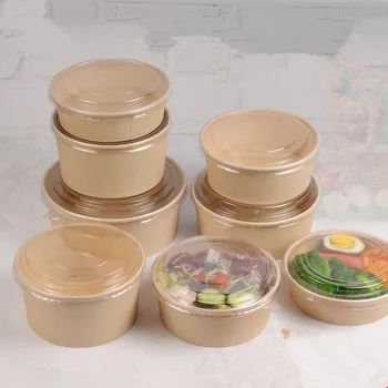 50pcs High quality disposable paper bowl household packaging soup salad fruit snack food cup kraft paper round cup with lid
50pcs High quality disposable paper bowl household packaging soup salad fruit snack food cup kraft paper round cup with lid