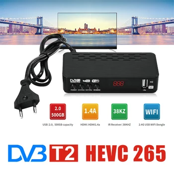 FTA DVB T2 HEVC 265 TV Receiver DVB-C Digital TV Tuner Decoder DVB-T2 Full HD H.265 UHF DVBT2 Set-top Box Youtube IPTV USB2.0
FTA DVB T2 HEVC 265 TV Receiver DVB-C Digital TV Tuner Decoder DVB-T2 Full HD H.265 UHF DVBT2 Set-top Box Youtube IPTV USB2.0