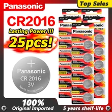 PANASONIC 25Pcs 3V Button Coin Cell Lithium Battery CR2016 LM2016 BR2016 DL2016 KCR2016 For Main Board Remote Control Toy
PANASONIC 25Pcs 3V Button Coin Cell Lithium Battery CR2016 LM2016 BR2016 DL2016 KCR2016 For Main Board Remote Control Toy