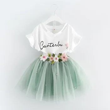 Girls Clothing Sets New Summer Fashion Style Flower Printed T-Shirts+Pink Tutu Dress 2pcs Girls Clothes Suits 2 3 6 8 Years Old
Girls Clothing Sets New Summer Fashion Style Flower Printed T-Shirts+Pink Tutu Dress 2pcs Girls Clothes Suits 2 3 6 8 Years Old