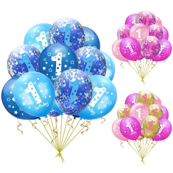 15pcs 12 Inch 1 Year Old Birthday Party Balloon Set Helium Confetti Latex Balloons Boy Girl Baby Shower 1st Birthday Party Decor
15pcs 12 Inch 1 Year Old Birthday Party Balloon Set Helium Confetti Latex Balloons Boy Girl Baby Shower 1st Birthday Party Decor