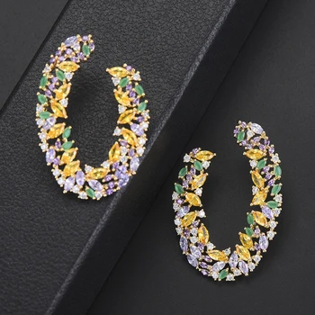 LARRAURI Cubic Zirconia Best Valentine's Day for lover Girlfriend Bohemian Style Colored Ladies Earrings for Stage Performances
LARRAURI Cubic Zirconia Best Valentine's Day for lover Girlfriend Bohemian Style Colored Ladies Earrings for Stage Performances