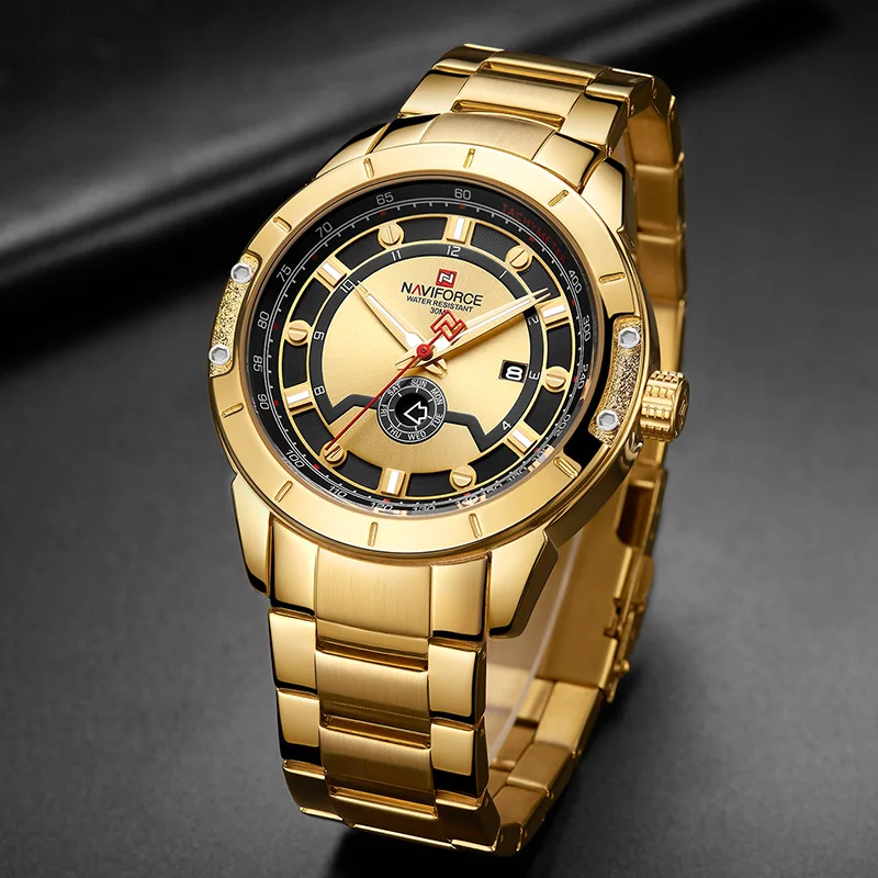 Naviforce Men's Watch Stainless Steel Band Date Male Watch with Luminous Dial Men's Wrist Watches Luxury Design Quartz Watch Men
Naviforce Men's Watch Stainless Steel Band Date Male Watch with Luminous Dial Men's Wrist Watches Luxury Design Quartz Watch Men