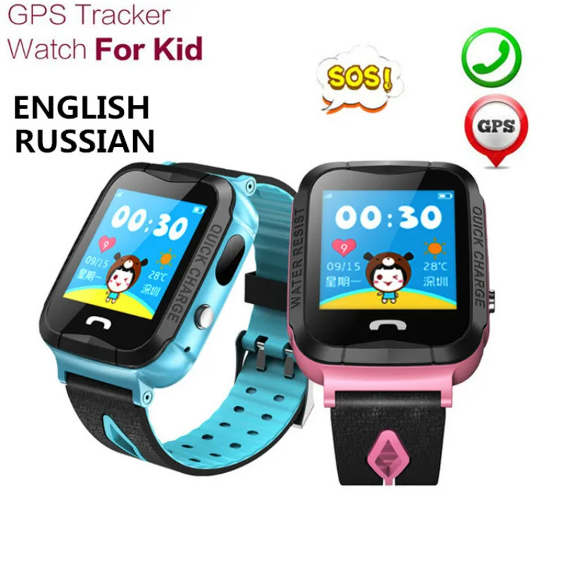 Фото Новые Детские умные часы V6G с GPS Смарт-часы для детей SOS звонки локатор трекер