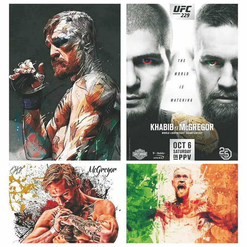 Картина на холсте Горячая звезда чудовище Conor McGregor Обнаженная Татуировка UFC229