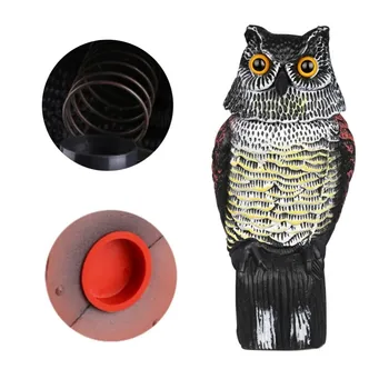 Outdoor Hunting Realistic Bird Scarer Rotating Head Owl Decoy Protection Repellent Bird Pest Control Scarecrow Garden Yard Decor
Outdoor Hunting Realistic Bird Scarer Rotating Head Owl Decoy Protection Repellent Bird Pest Control Scarecrow Garden Yard Decor