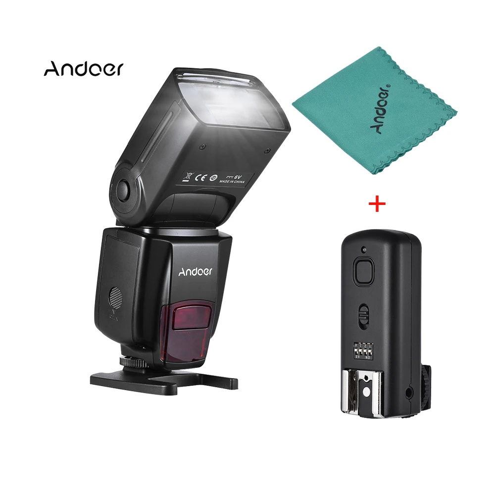 Andoer AD560 IV 2.4G Wireless Slave Speedlite Flash Light GN50 with Flash Trigger for Canon Nikon for Sony A7/ A7 II/ A7S/ A7R
Andoer AD560 IV 2.4G Wireless Slave Speedlite Flash Light GN50 with Flash Trigger for Canon Nikon for Sony A7/ A7 II/ A7S/ A7R