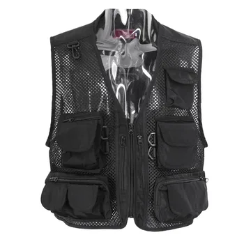 Mens Mesh Fishing Vest Photography Work Multi-pockets Outdoors Journalist Vest Jacket
Mens Mesh Fishing Vest Photography Work Multi-pockets Outdoors Journalist Vest Jacket