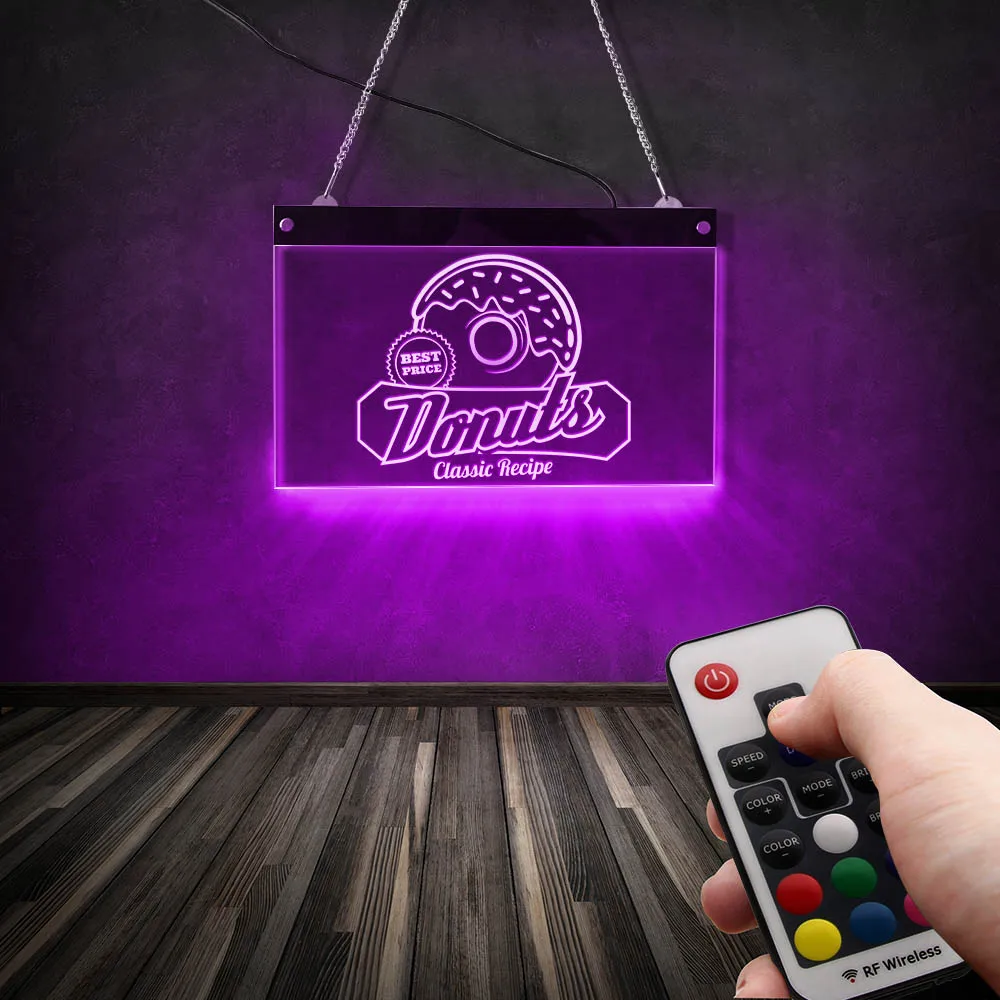 Donuts Food LED Neon Sign Classic Recipe Hanging Colorful lighting lamp Wall Decor Sign Sweets Snack LED Sign
Donuts Food LED Neon Sign Classic Recipe Hanging Colorful lighting lamp Wall Decor Sign Sweets Snack LED Sign