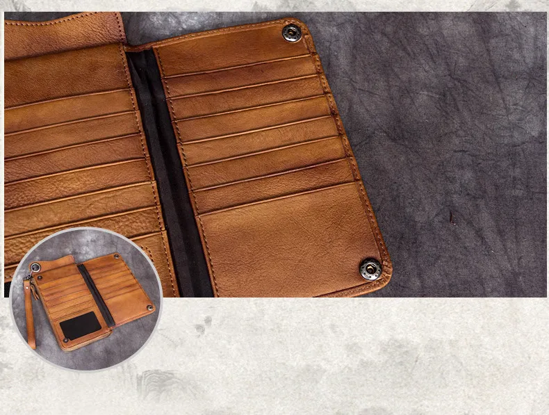 Men’s Leather Wallet With Chain