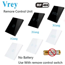 Vrey Remoter Control Switch Accessories RF-433 Remote Controller Wall Light Remote Switch Controller
Vrey Remoter Control Switch Accessories RF-433 Remote Controller Wall Light Remote Switch Controller
