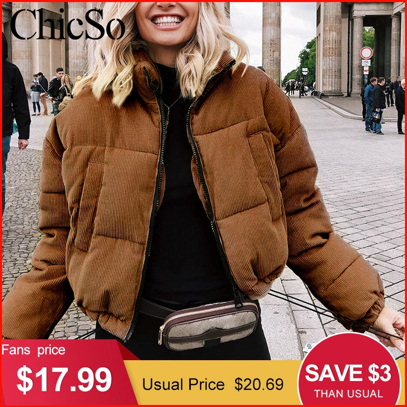 MissyChilli Casual down parka jacket women coat winter Female khaki streetwear short coat Snow wear corduroy warm outerwear2019 
MissyChilli Casual down parka jacket women coat winter Female khaki streetwear short coat Snow wear corduroy warm outerwear2019
