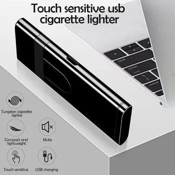 New Ultra-thin Touch Screen Sensor Cigarette Lighter USB Charge Electronic Lighter Windproof Flameless Tungsten Premium Lighter
New Ultra-thin Touch Screen Sensor Cigarette Lighter USB Charge Electronic Lighter Windproof Flameless Tungsten Premium Lighter