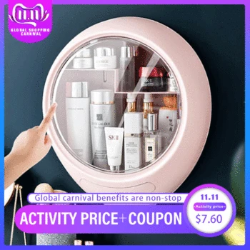 Wall-mounted Makeup Holder Round Cosmetic Storage Box Jewelry Organizer for Toner Cream Shelf Self-adhesive Makeup Storage She
Wall-mounted Makeup Holder Round Cosmetic Storage Box Jewelry Organizer for Toner Cream Shelf Self-adhesive Makeup Storage She