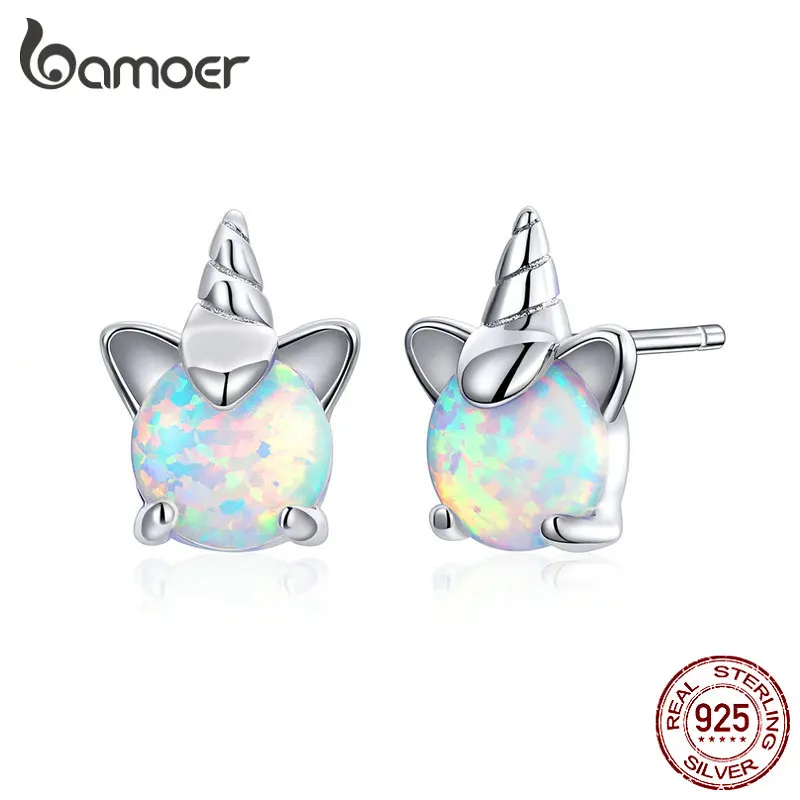bamoer Genuine 925 Sterling Silver White Opal Licorne Animal Stud Earrings for Women Hypoallergenic Earings for Kids SCE737
bamoer Genuine 925 Sterling Silver White Opal Licorne Animal Stud Earrings for Women Hypoallergenic Earings for Kids SCE737