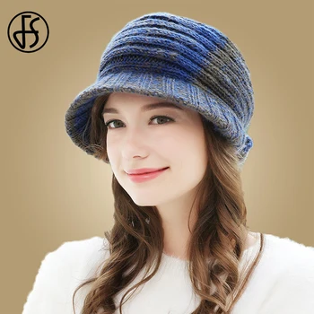 FS Women Winter Thermal Wool Knitted Blue Hats Girls Casual Autumn Beanies 2020 New Fashion Female Woolen Hat
FS Women Winter Thermal Wool Knitted Blue Hats Girls Casual Autumn Beanies 2020 New Fashion Female Woolen Hat