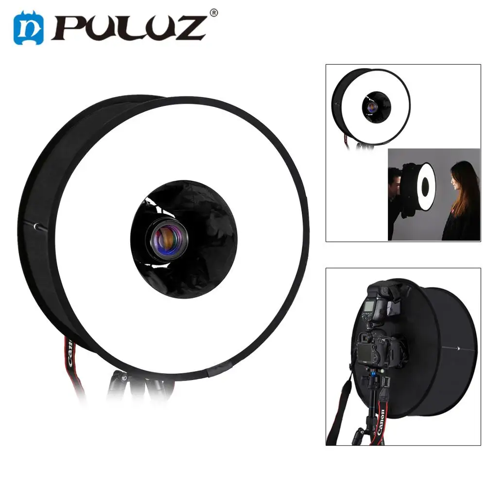PULUZ 45 см круглый софтбокс для макросъемки и портретной съемки складной