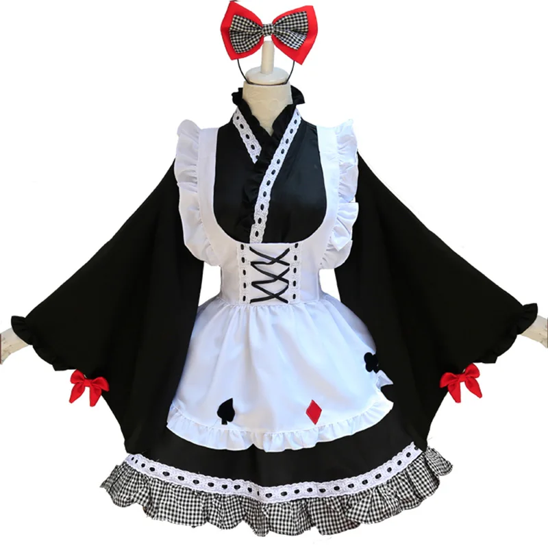 

Lolita Kimono Maid Dress Costumes Cosplay Cute Maid Suit for Girls Woman Waitress Maid Party Stage Costumes