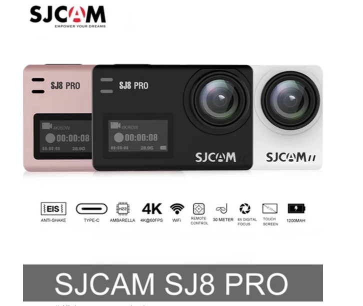 SJCAM SJ8 Pro 4K 60fps Sports Camera Waterproof Anti-Shake Dual Touch Screen WiFi Remote Control Action Camera Sport DV
SJCAM SJ8 Pro 4K 60fps Sports Camera Waterproof Anti-Shake Dual Touch Screen WiFi Remote Control Action Camera Sport DV