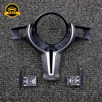 Carbon fiber steering wheel cover for bmw f10 f30 f80 f82 f83 f06 f12 f13 dry carbon for M steering wheel with paddle top down
Carbon fiber steering wheel cover for bmw f10 f30 f80 f82 f83 f06 f12 f13 dry carbon for M steering wheel with paddle top down