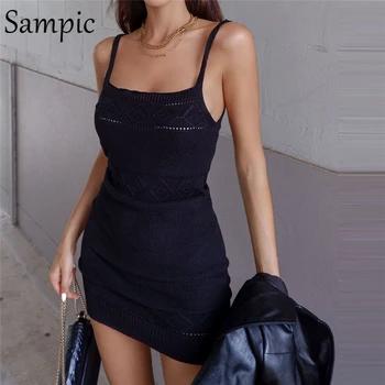 Sampic fashion sexy white black party mini bodycon summer knitted sweater dress women beach strap casual short dress sundress 
Sampic fashion sexy white black party mini bodycon summer knitted sweater dress women beach strap casual short dress sundress