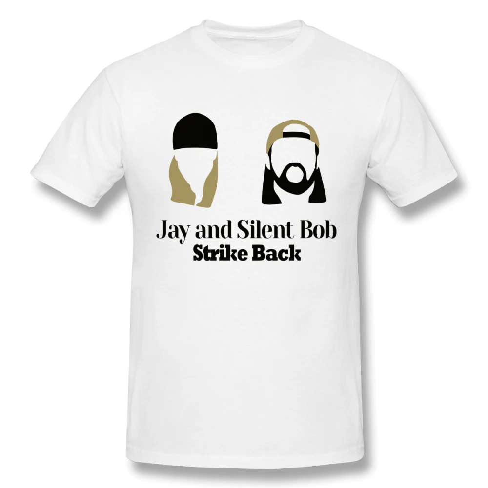 100% хлопок Harajuku Jay And Silent Bob Strike Back футболка для мужчин короткий рукав большой