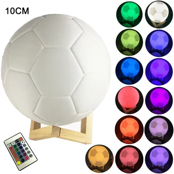 16 Colors Changeable 3D Printing Night light Touch/Remote Control LED Table lamp Football Night Lamp Boys Gifts
16 Colors Changeable 3D Printing Night light Touch/Remote Control LED Table lamp Football Night Lamp Boys Gifts