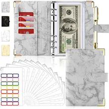A6 PU Leather Marble Notebook Binder Budget Planner Money Organizer for Cash Savings with 12 Zipper Envelope Pockets & Stickers
A6 PU Leather Marble Notebook Binder Budget Planner Money Organizer for Cash Savings with 12 Zipper Envelope Pockets & Stickers