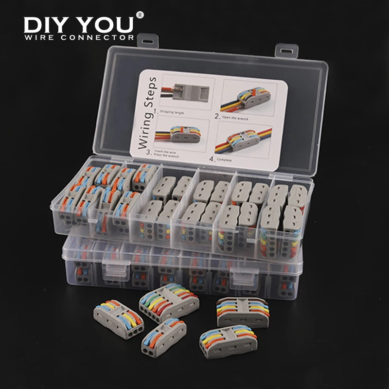 Boxed Wire Connectors Push-In Conductor Terminal Block PCT-222 SPL-2/3 2/3/4/5 Pin universal Cable Splitter Electrical Connector
Boxed Wire Connectors Push-In Conductor Terminal Block PCT-222 SPL-2/3 2/3/4/5 Pin universal Cable Splitter Electrical Connector